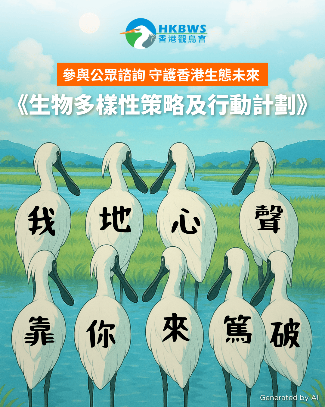 急!爲雀鳥和生態未來發聲【更新生物多樣性策略及行動計劃(BSAP):公眾諮詢】