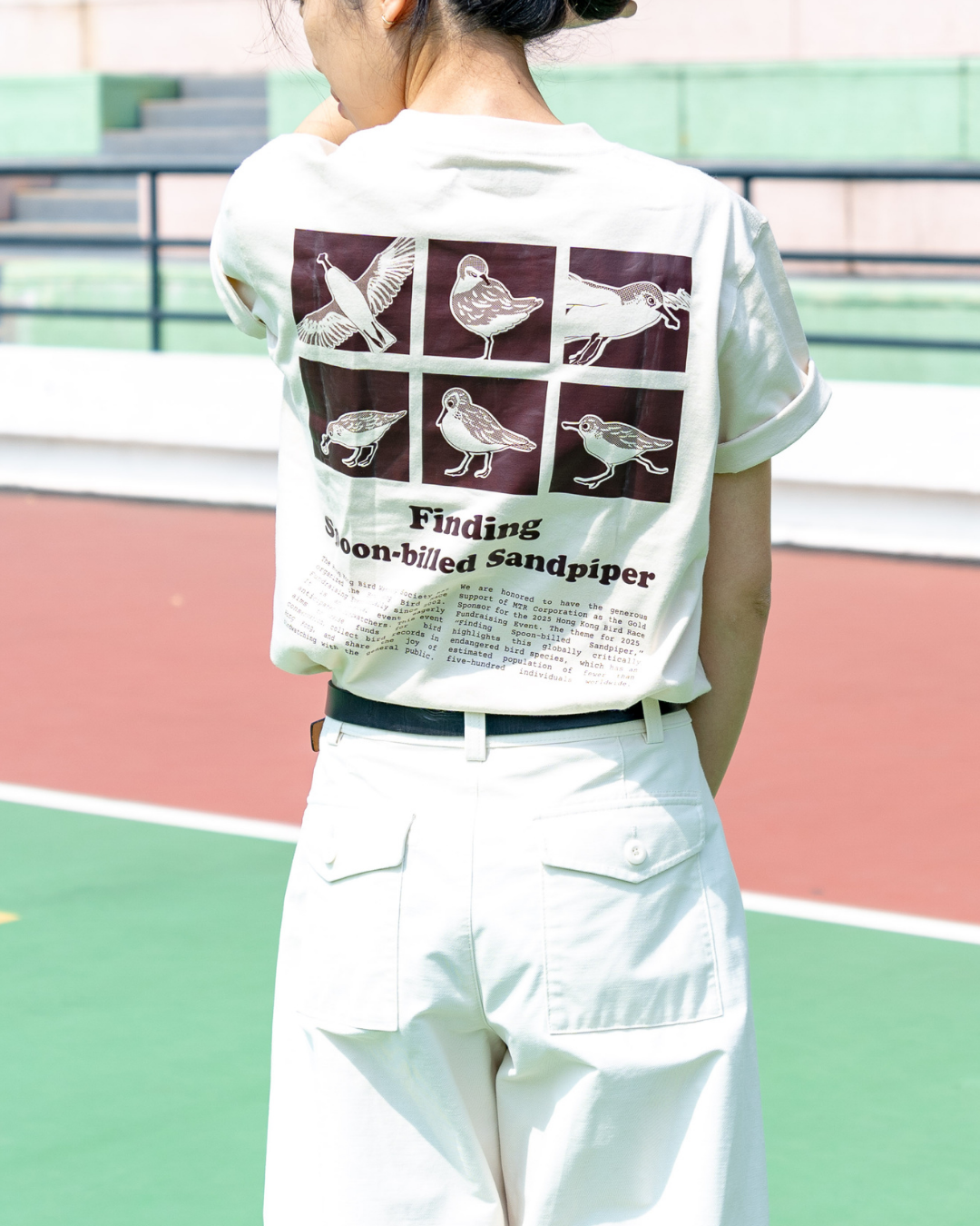 勺嘴鷸重磅純棉復古 T-shirt 