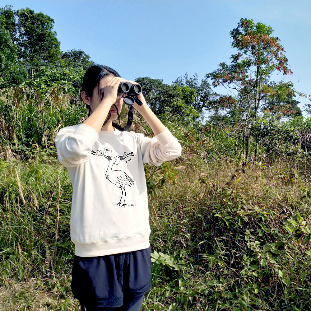 黑臉琵鷺有機棉無領衛衣 Black-faced Spoonbill Organic Sweatshirt