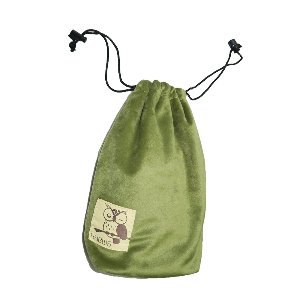 貓頭鷹望遠鏡束口袋(苔蘚綠) Owl Binocular Drawstring Pouch(Moss Green)